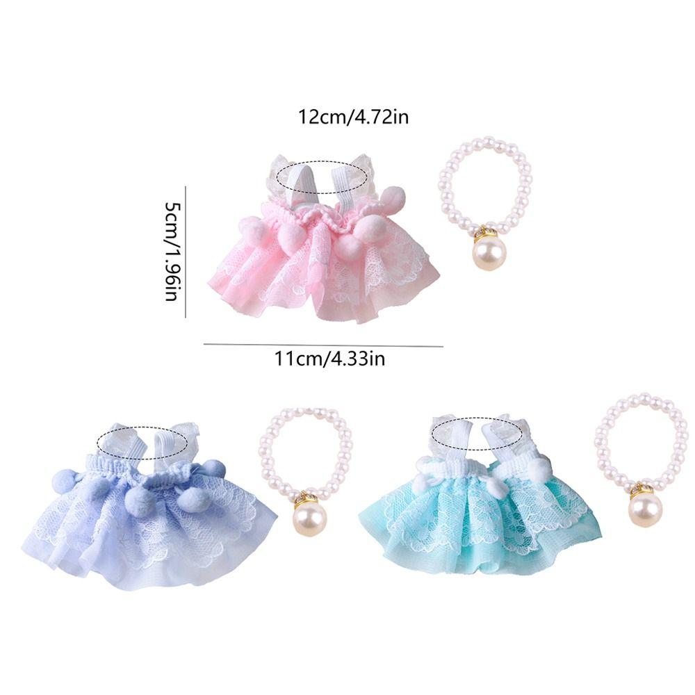 Beautiful Hamster Lace Skirt Comfortable Handmade Animals Princess Dress with Pearl Necklace Small Pet Vest Indoor Outdoor