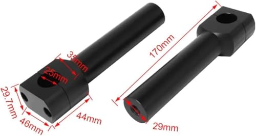 [Deepa Ribusu] Motorcycle Handlebar Riser Handle Post 1 Inch 25mm Handlebar Harley American Sportster Dyna Softail Height 6 Inch Replacement Cust