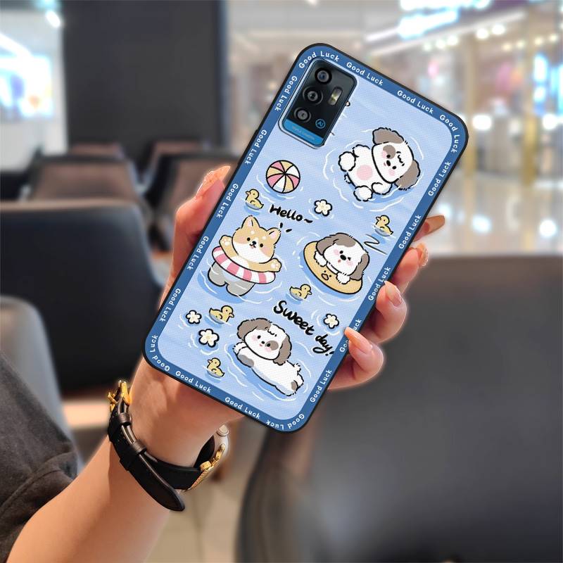 Fashion Design Dirt-resistant Phone Case For ZTE Blade A71 Cartoon Full Wrap Anti-knock Soft Case Shockproof Cover Cute