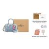 Coach Llavero con Logo Rowan 17 Firma Correa de Hombro Desmontable Ajustable Cierre de Cremallera Bolso Boston de Algodón Bolso Cruzado Mini CDY30-IMNIM