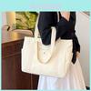 Stylish Large Capacity Tote Bag For Spring Casual Fashion In Black Red Khaki And Cream