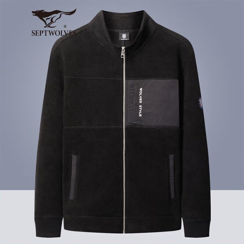 

Sevenwolves Men s Stand Collar Fleece Jacket 185/100A