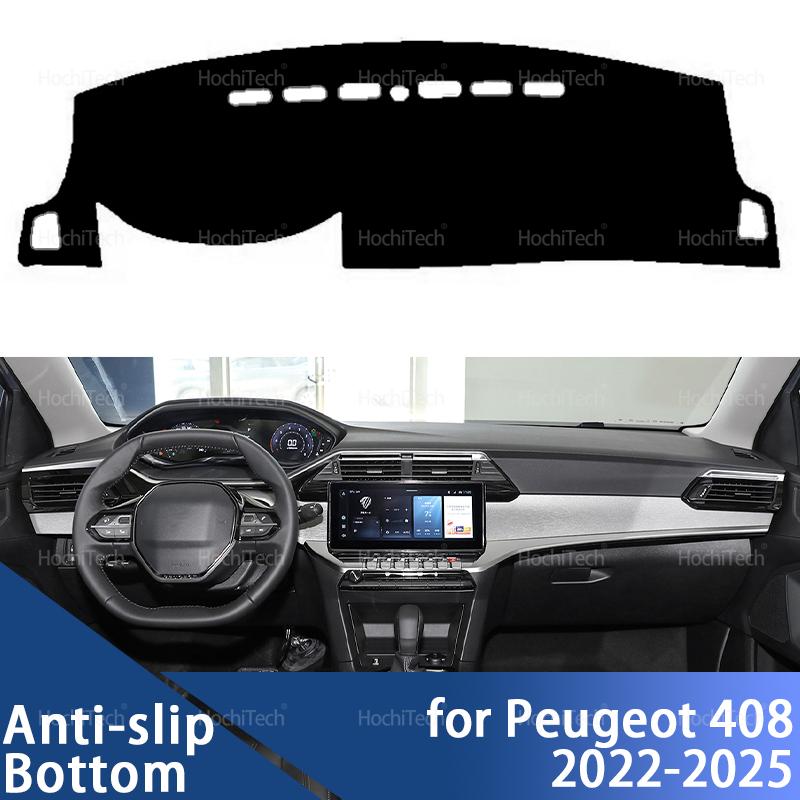 Dash Board Mat for Peugeot 408 2024 2025 Car Dashboard Cover Avoid Light Pad trument Platform Cover Mat Carpet LHD