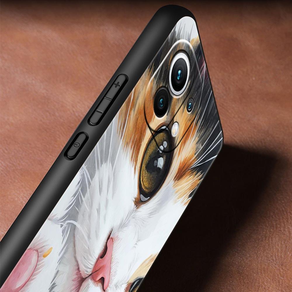 Cute Cat Phone Case Cover for Xiaomi Mi 17 15 14 13 12 11 Ultra 15T 14T 13T 12T 11T Pro Lite 5G Soft TPU Shell Fundas Capas Bags