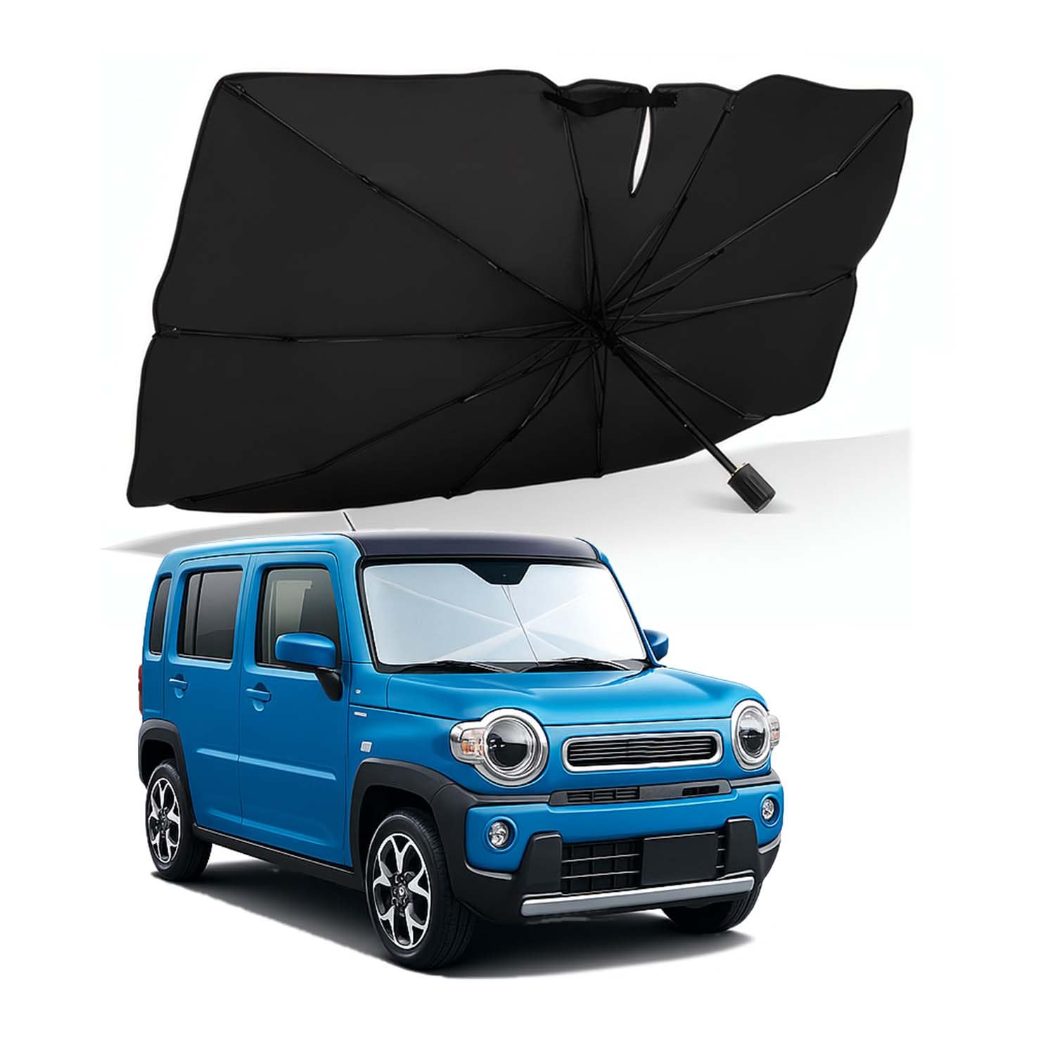 

Reinforced Car UV Light and Heat Blocking for Car Compatible with Kei Standard and Prevents Interior Temperature Durable Includes Storage Pouch 140 x