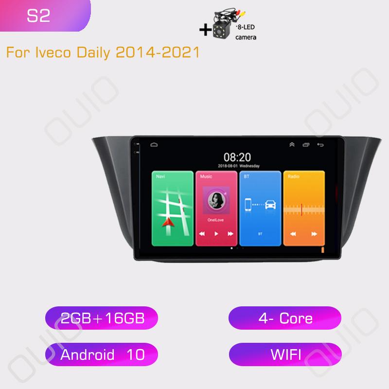 2din IPS HD Android 10 Android 10 Car Radio Multimedia Player Carplay Auto GPS Navigation DSP BT For Iveco Daily 2013 2014 -2021