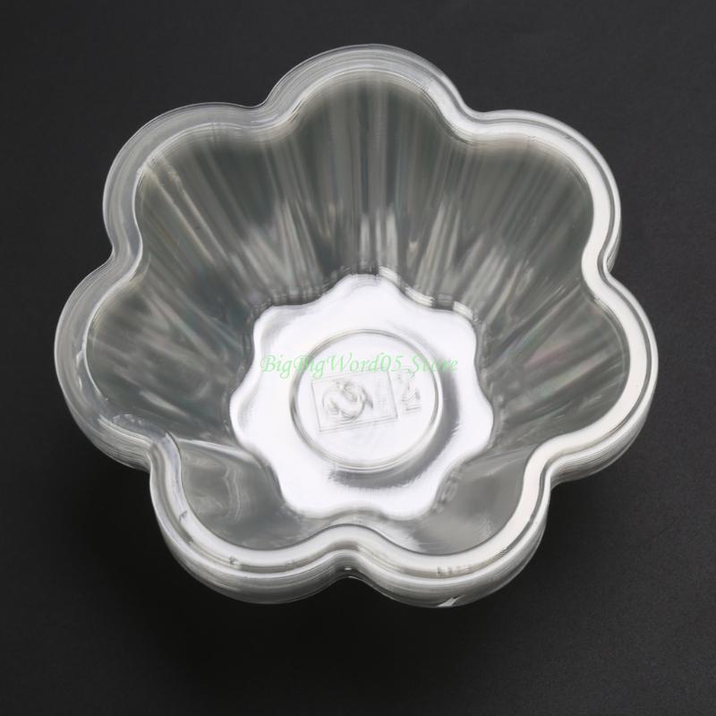 24TE 10Pcs Disposable Plastic Transparent Ice Cream Soup Candy Salad Bowl Kitchen New