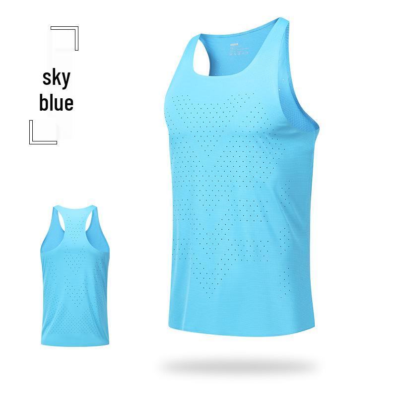 Мужская быстросохнущая легкая дышащая спортивная жилетка для тренировок по легкой атлетике S