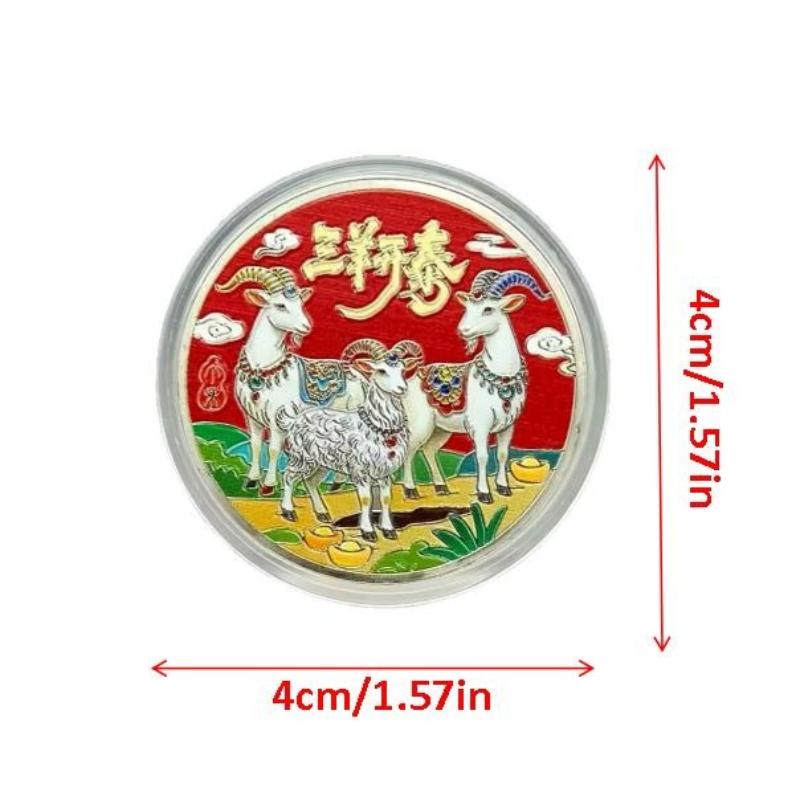Year Of The Goat 2027 Zodiac Coins Perfect Collectible for Chinese New Year Festivities