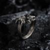 Imitation Ring Unisex Ring Niche Design High-End Double-Headed Dragon Panlong Jewelry National Trend Premium Durable