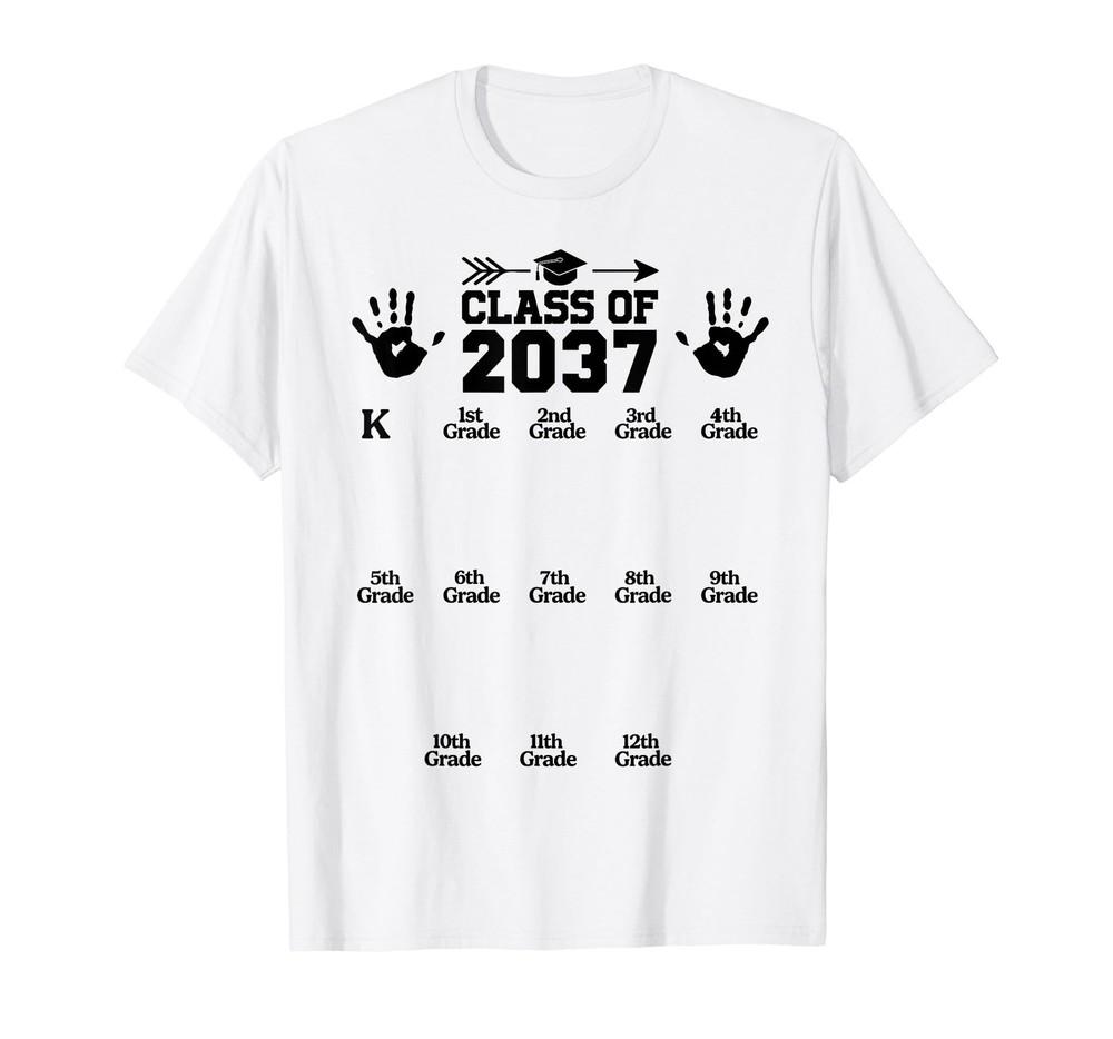 

Class of 2037 Grow With Me Handprint Pre-K 12th Grade T-Shirt Unisex T-Shirt XXXL