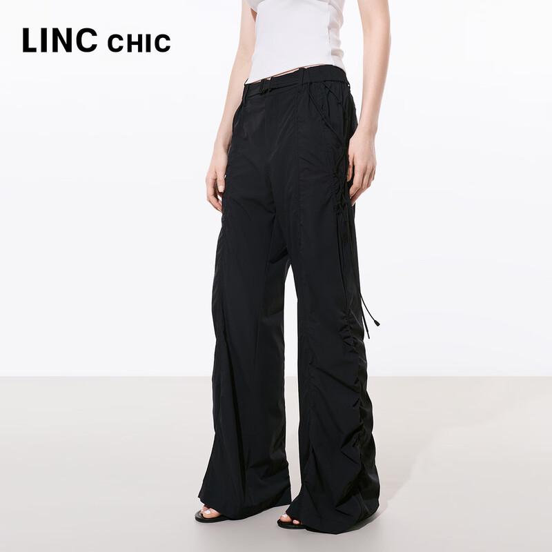 Jinyujie Women s Summer Thin Straight Wide-Leg Casual Pants S