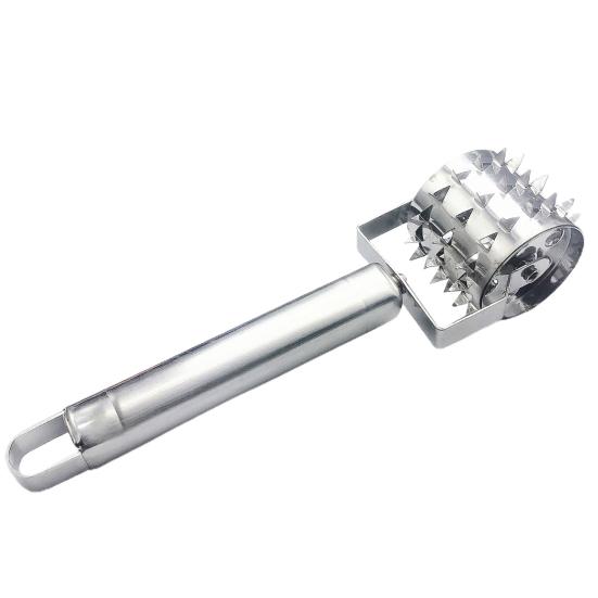Steak Tenderizer Sharp Needle Design Polished Surface Rustproof Long Handle Comfortable Grip Stainless Steel Heavy-duty Steak Meat
