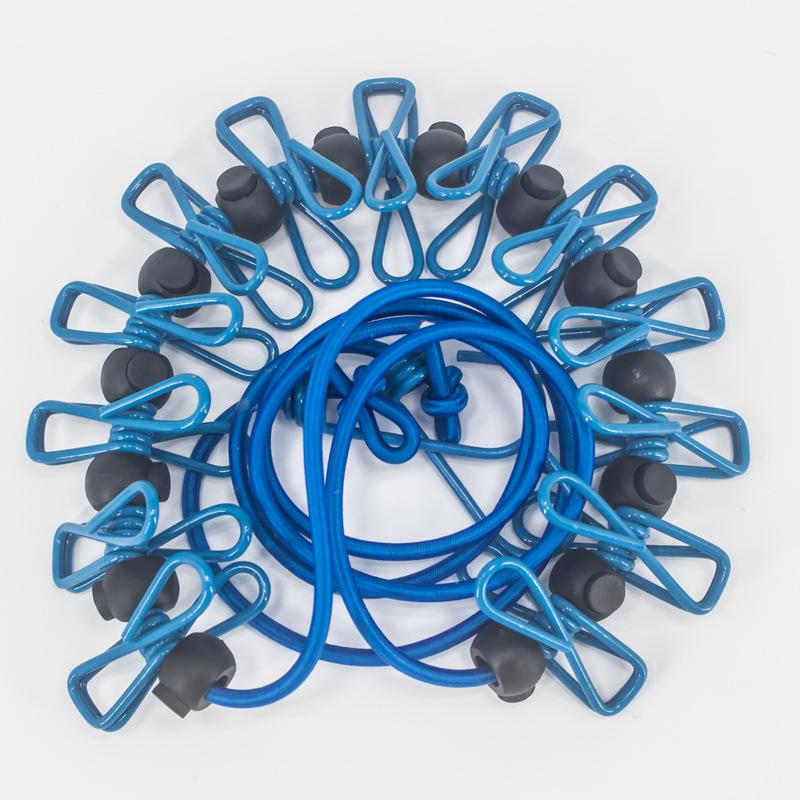 Portable Windproof Non-Slip Clothesline with Clips and Buckle