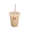 2025 Summer Recyclable Travel Mug with Straw - Large Capacity Plastic Cup