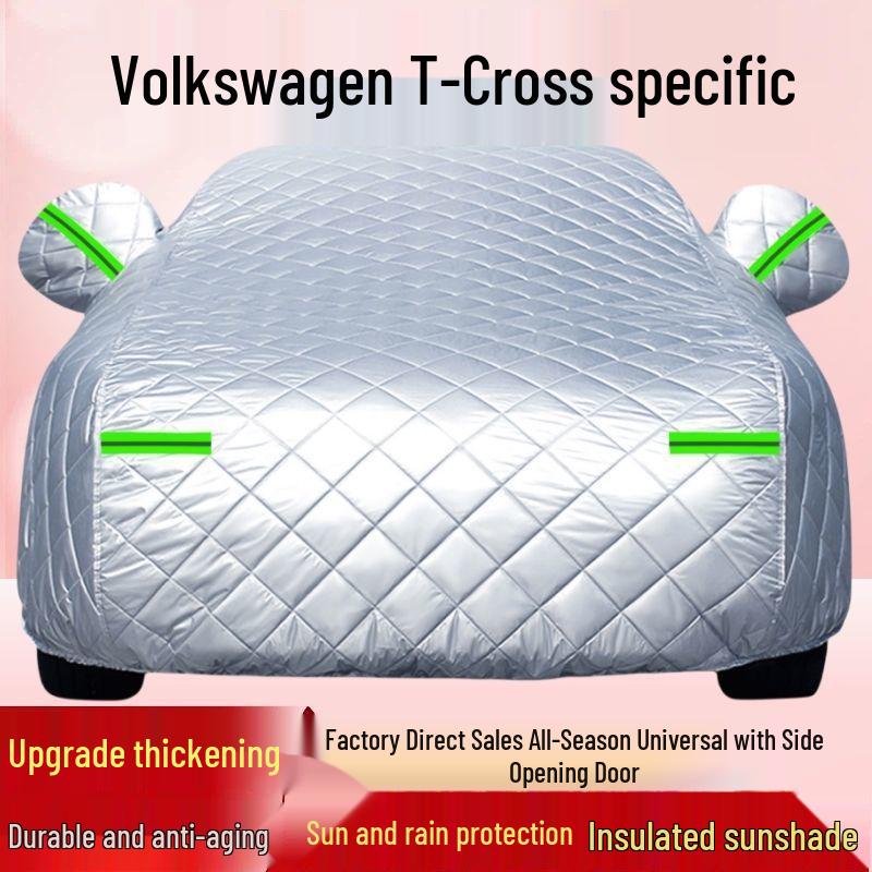 Volkswagen T-Cross Tucai SUV Cover: Thick, All-Weather Protection Against Hail, Sun, Rain, and Snow. Volkswagen T-Cross