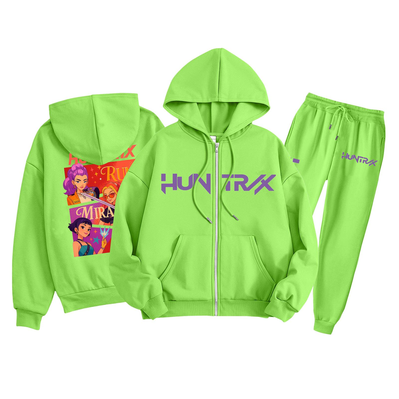 

Детская мода Толстовка с длинным рукавом, на молнии, с капюшоном, спортивные штаны с принтом, комплект толстовки с карманами 110