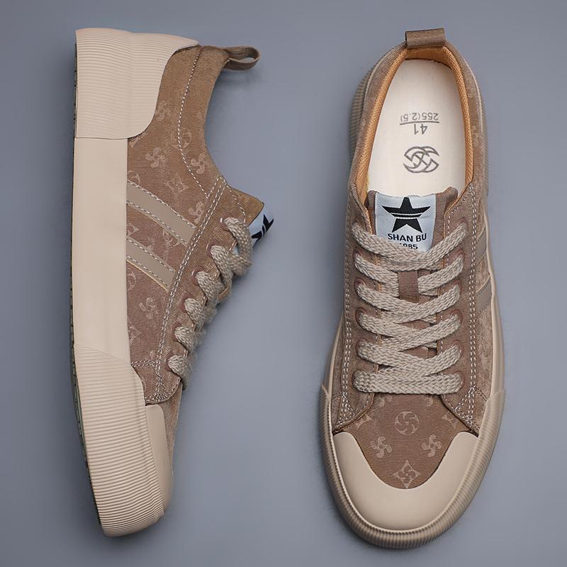 

Модная мужская парусиновая обувь, повседневные кроссовки для мужчин, на шнуровке, вулканизированная, удобная мужская обувь на плоской подошве, лоферы, обувь для вождения, Zapatos Hombre SS24825 38 хаки