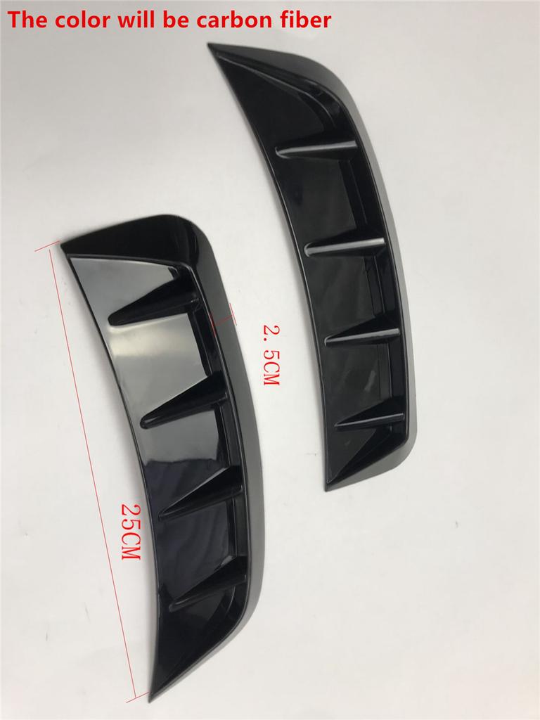 1Pair Car Side Fender Stickers Carbon Fiber Look Arch Wheel Eyebrow Protector