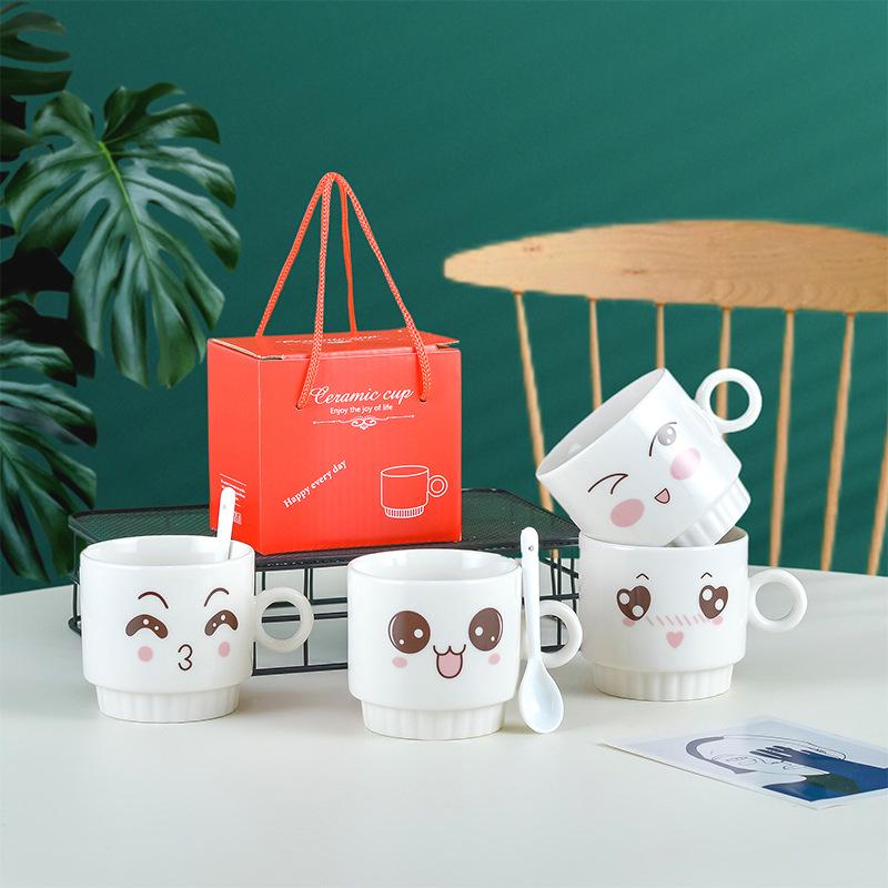 Ceramic Cup Gift Box Set Coffee Cup Creative Event Promotional Gifts Holiday Cup Souvenir