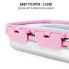 Insulated Stainless Steel Lunch Box For Work Or School With Veg Snack Box And Leak-Proof Lock In Elegant Pink Design
