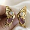 Eco-friendly Opal Ruby Inlaid Butterfly Women's Ring by Three Heroes