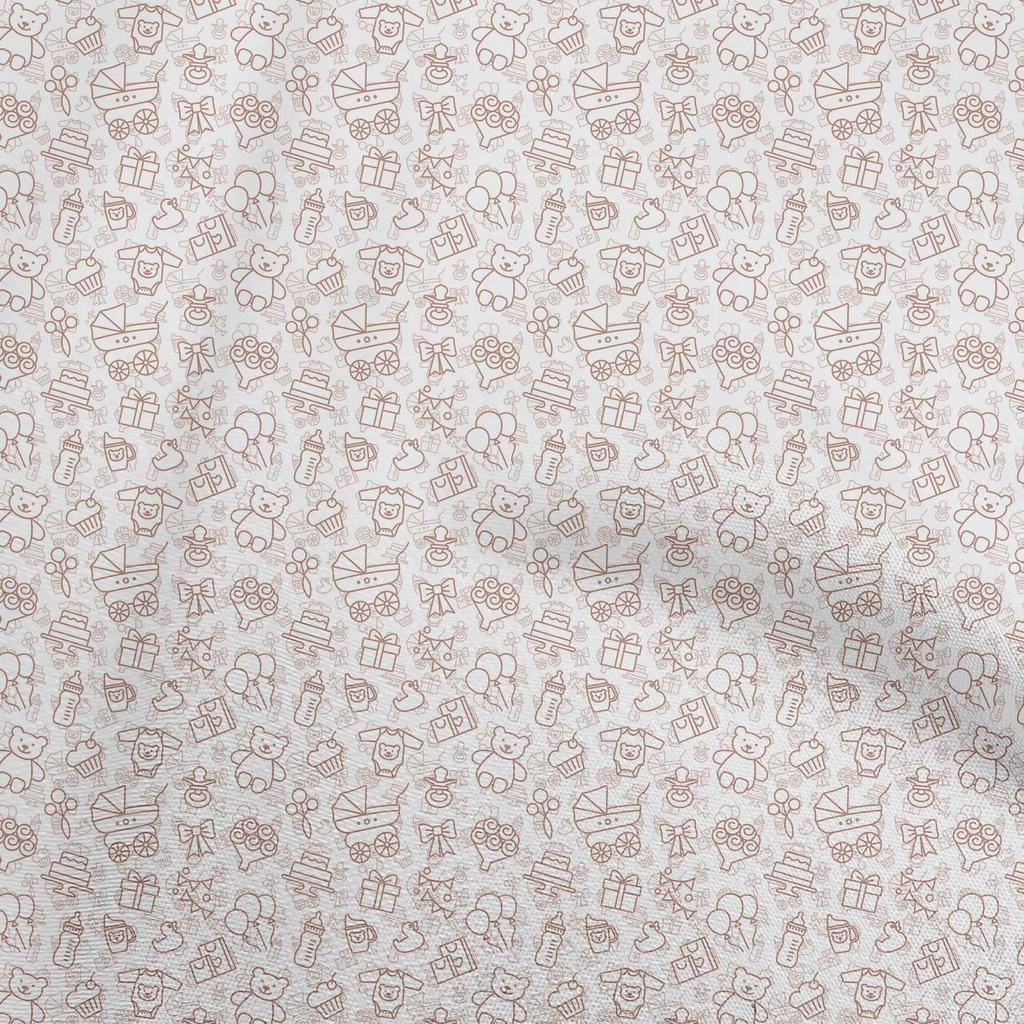 oneOone Cotton Poplin Black Fabric Kids Cutie Animal Dress Material Fabric Print Fabric By The Yard 42 Inch