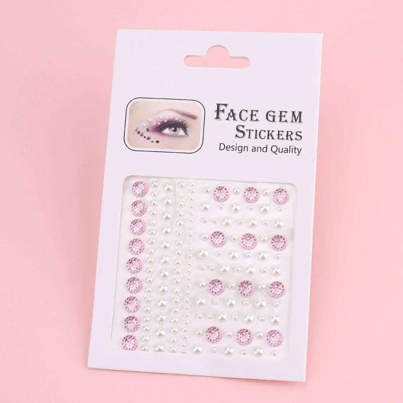 Diamond Eyebrow Tattoo Sticker Glitter Eyeliner Eyebrow Makeup Face Eyes Temporary Tattoo Rock Rhinestone 3D Eyeliner Stickers