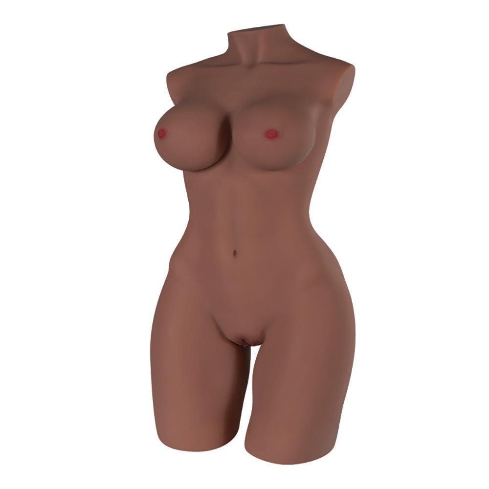 Half body without arms brown big breasts silicone real touch sex doll realistic breasts adult toy masturbator