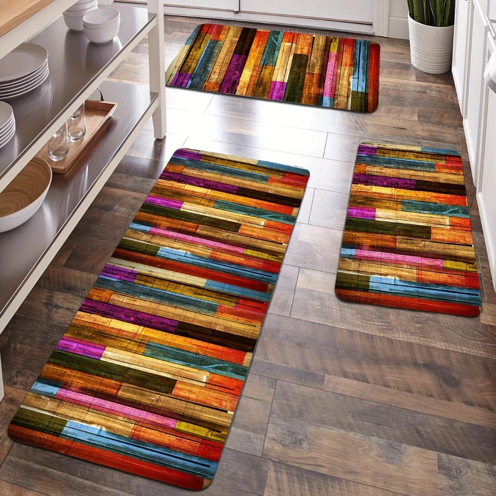 Dunika Chen Unisex 1Pc, Colorful Geometric Printed Floor Mat, Home Kitchen Non-Slip Oil-Proof Floor Mat, Bathroom Carpet Indoor Floor Runner Rug