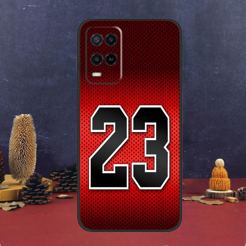 Basketball Number 23 Case For Oppo A60 A80 A40 A6 A5 Pro A15 A16 A17 A57 A94 A74 A54 A76 A96 A18 A38 A58 A78 A98