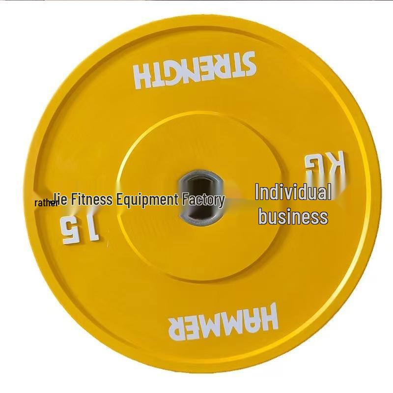 Colored Competition Rubber Olympic Barbell Plates for Weightlifting and Fitness