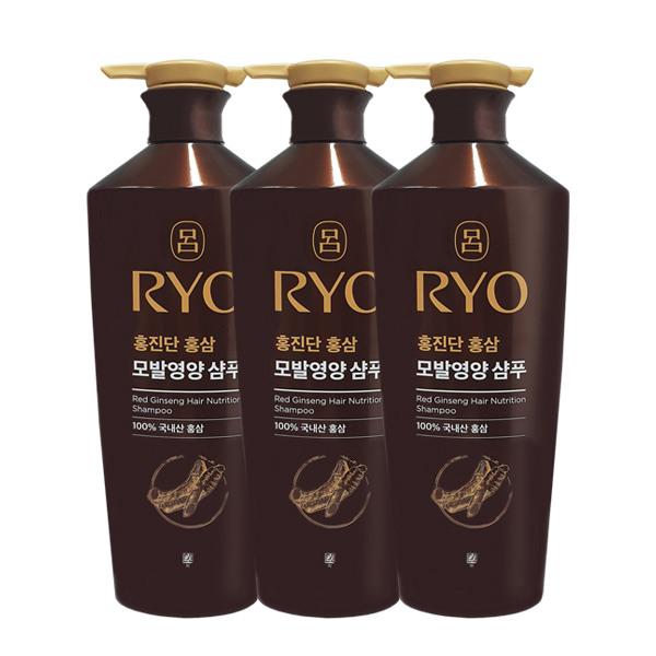 RYO Hongjindan Red Ginseng Hair Nourishing Shampoo 820ml x3