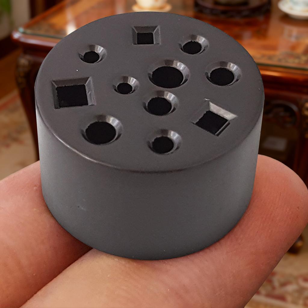 1/4pc 11Hole Incense Holder Mini Round Sandalwood Incense Burner Metal Base Prayer Meditation Creative Home Office Decor Censer