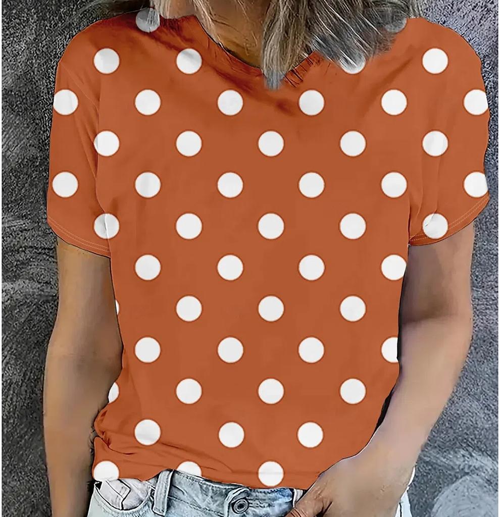 XXS-6XL Plus Size T-shirt for Women's Summer Fashion Beautiful Flowers Printed Casual Short Sleeved Crew Neck Tops Tees Clothing