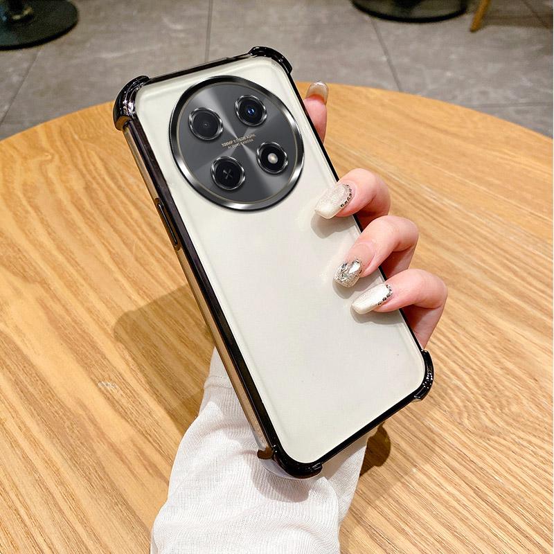 

For Realme 13 Pro Case Realme 13 Pro + Phone Case Realme 13+ Four Corners Thickening Shookproof Plating Silicone Soft back cover For Realme 13 Pro