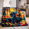 1PC Dachshund Art Print Blanket, Throw For Sofa, Bed, Travel, Camping, Livingroom, And Bed, Printing Blanket With Soft And Warm Fabric Yy250918158