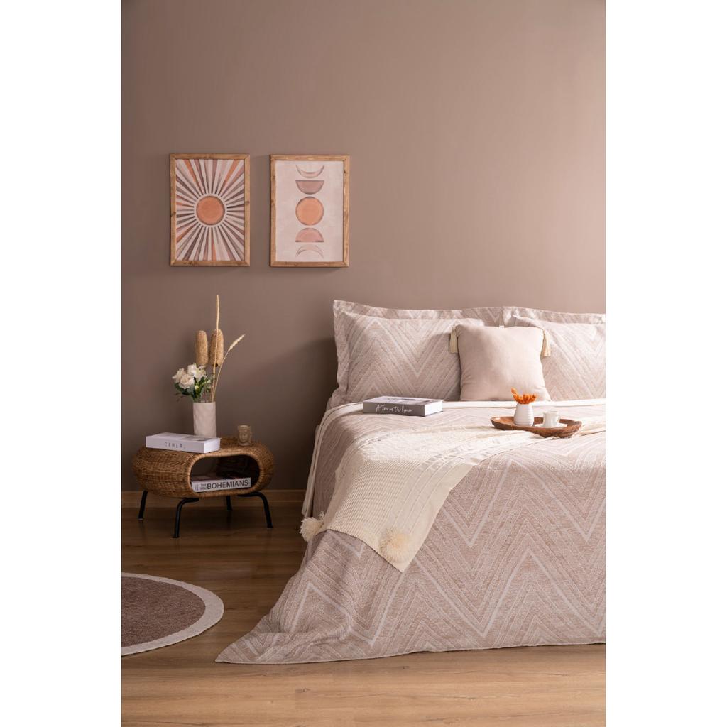 Ada Double Bed Cover Set Navy Blue Daily Multi -purpose Pike Cover Set - Stylish Box And Package