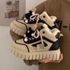 Winter Thick-soled Non-slip Cute Briquettes Snow Boots 22 New Students Increase Height Casual Outer Cotton Shoes