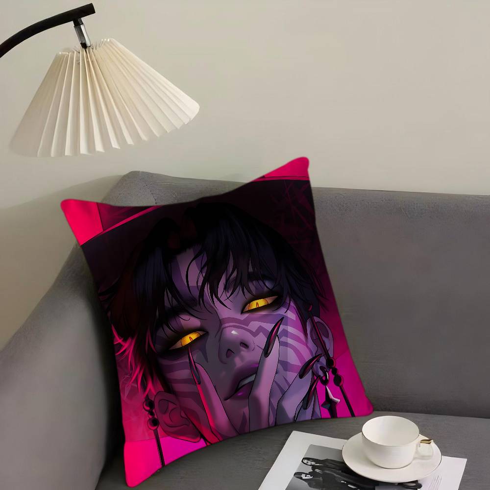 KPop Demon Hunters Office Cushion Pillowcase Car Cushion Cover45X45CM Lumbar Pillowcase Sofa Pillowcover