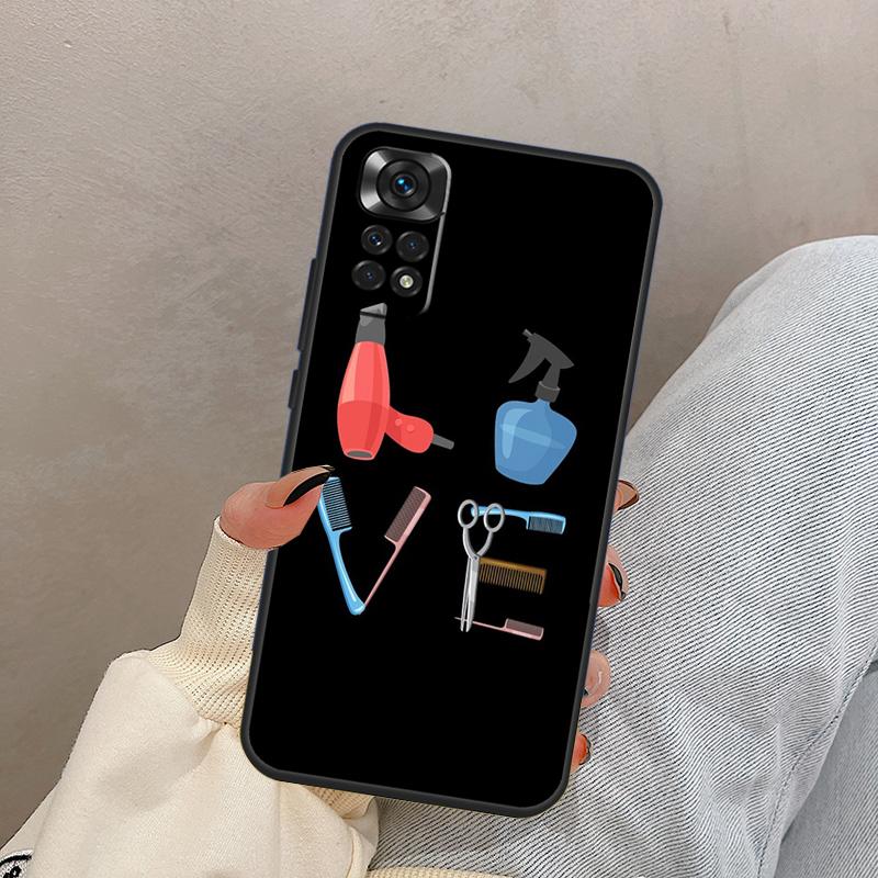 Barber Shop Hair Stylist Tools Case For Xiaomi Redmi Note 12 Pro 8 9 10 11 Pro Note 11S 9S 10S 9A 9C 9T 10C 12C Cover