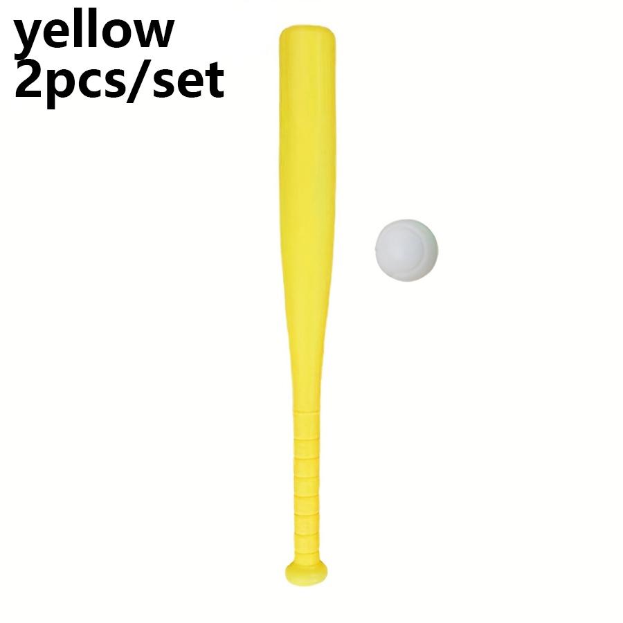 2/4pcs Lightweight Plastic Baseball Bat with Ball Set Training Practice Bat for Beginners Outdoor Sports Equipment for JXB