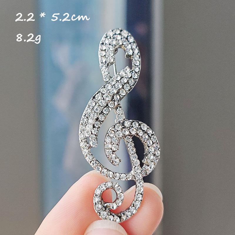 Creative Personality Beating Music Note Brooch Design Sense Suit Corsage Cardigan Accessories Exquisite Niche Pin Collar Pin Women