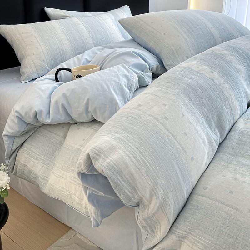 A-Class 100% Cotton 3-Layer Yarn Bedding Set Soft Breathable All Season