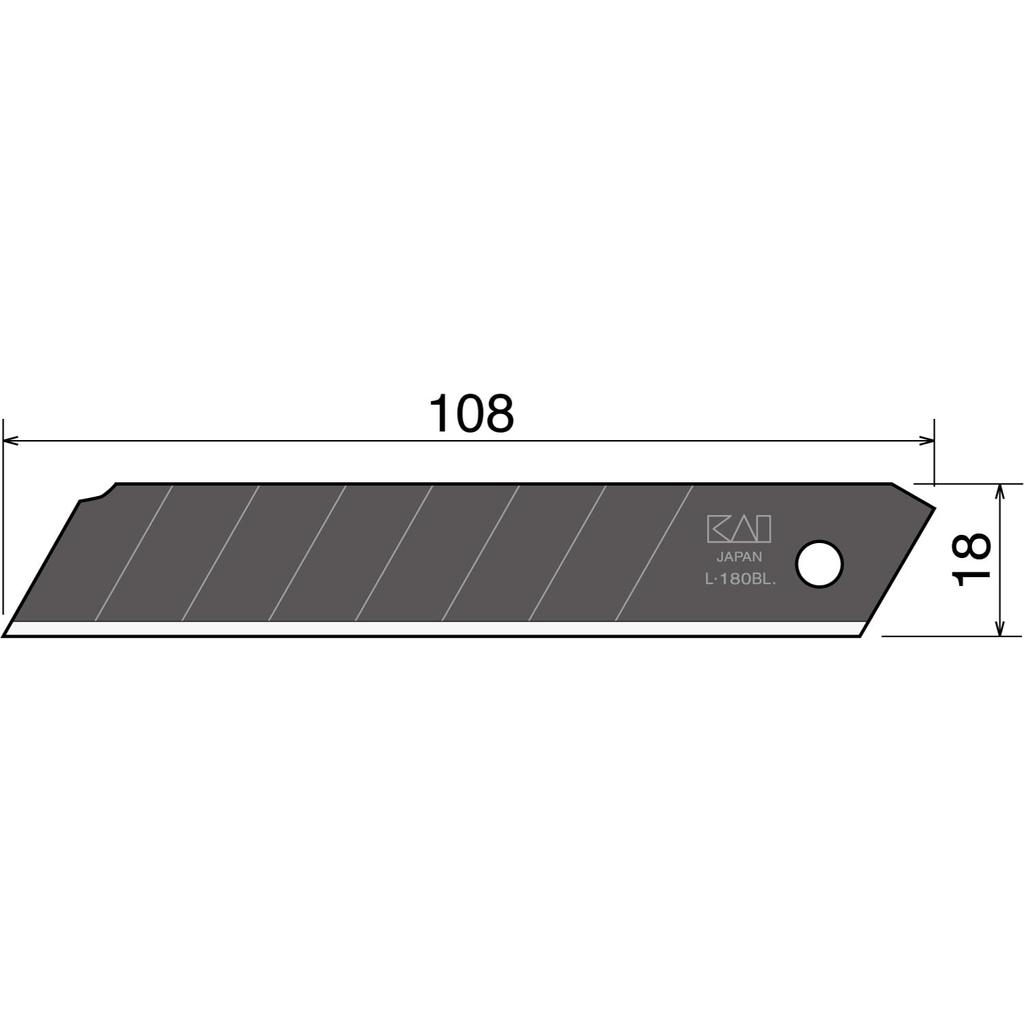 Kai Corporation Cutter Replacement 50 Made In Japan the Town of for a Clean Suitable for DIY and Professional Blades, Large, Sharp-Angled, Blades,