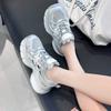 Super popular dad shoes women 2025 summer new product mesh hollow breathable lightweight thick-soled casual sports shoes tide