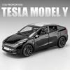 1:24 Model X Model Y Tesla Model 3 Alloy Die Cast Toy Car Model Sound and Light Children's Toy Collectibles Birthday Gift