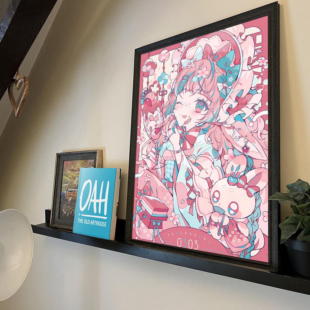 Popular Cute Anime Girls NEEDY GIRL OVERDOSE Miku Classic Anime Poster Waterproof Paper Sticker Coffee House Bar Room Wall Decor