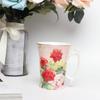 New Bone China Mug Oil Painting Flower Ceramic Cup Fresh Coffee Cup Ceramic Gift Water Cups Mugs Coffee Cups Mugs