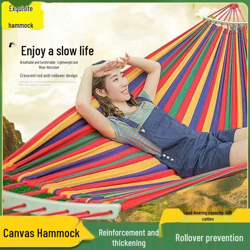 Portable Anti-Rollover Hammock for Camping - Adult/Child Wilderness Nap